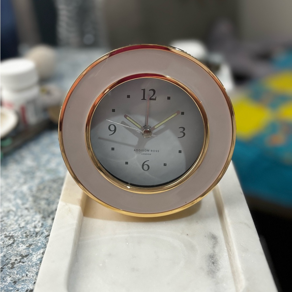 Addison Ross Gold and Cream Wall Clock